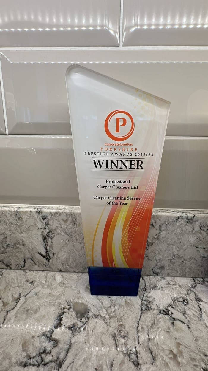 Award won by Professional Carpet & Upholstery Cleaners