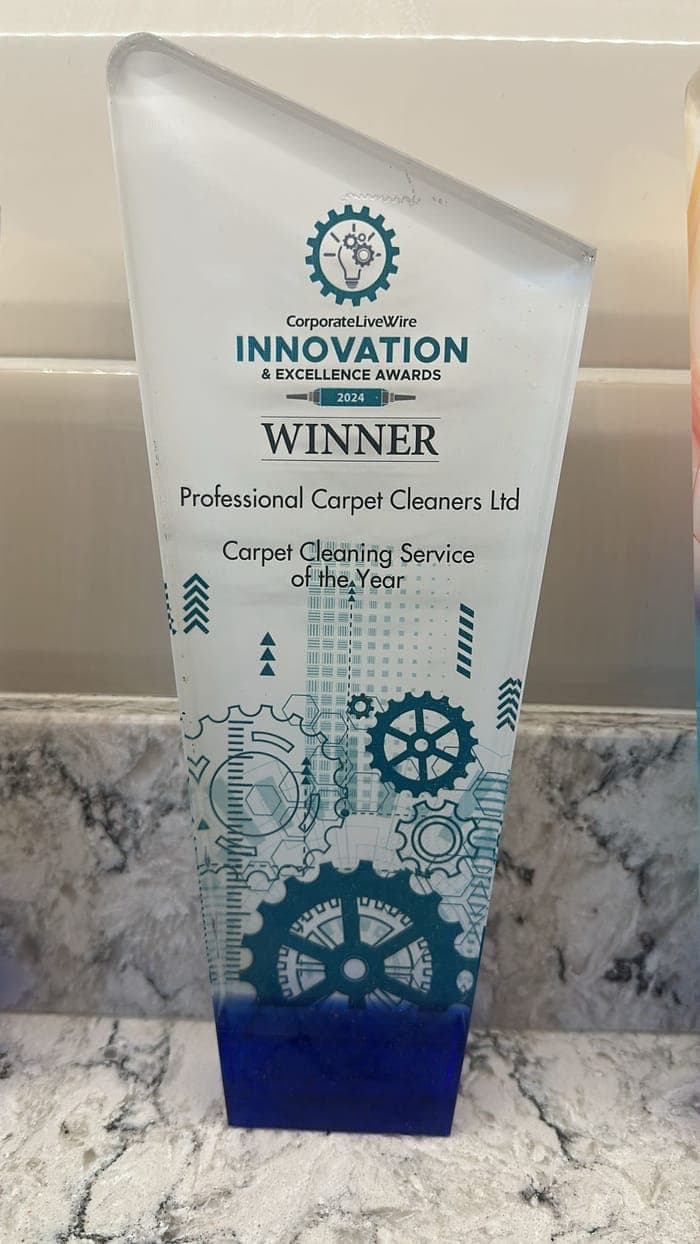 Award won by Professional Carpet & Upholstery Cleaners